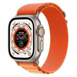 For Apple Watch Ultra 49mm Nylon Watch Band (Yellow+Orange)