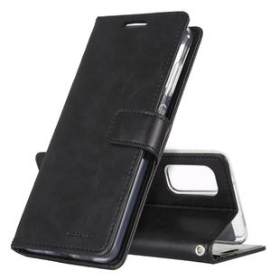 For Galaxy S20 GOOSPERY BLUE MOON DIARY Crazy Horse Texture Horizontal Flip Leather Case With Bracket & Card Slot & Wallet(Black)