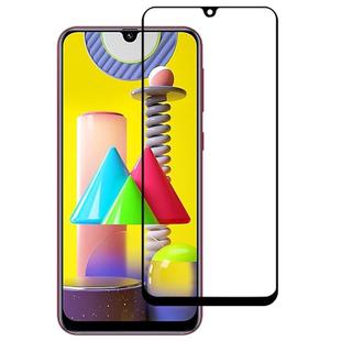 For Galaxy M31 9H Surface Hardness 2.5D Full Glue Full Screen Tempered Glass Film