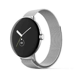 For Google Pixel Watch Milanese Stainless Steel Metal Watch Band(Silver)