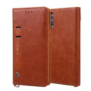 For Huawei P20 CMai2 Kaka Series Litchi Texture Horizontal Flip Leather Case with Holder & Card Slots(Brown)