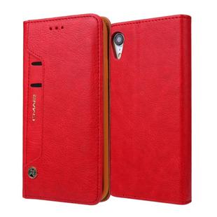For iPhone XR CMai2 Kaka Series Litchi Texture Horizontal Flip Leather Case with Holder & Card Slots(Red)