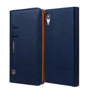 For iPhone XR CMai2 Kaka Series Litchi Texture Horizontal Flip Leather Case with Holder & Card Slots(Blue)