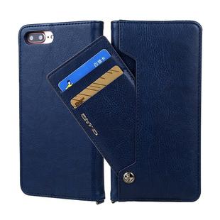 For iPhone 8 Plus / 7 Plus CMai2 Kaka Series Litchi Texture Horizontal Flip Leather Case with Holder & Card Slots(Blue)