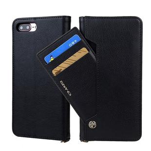 For iPhone 8 Plus / 7 Plus CMai2 Kaka Series Litchi Texture Horizontal Flip Leather Case with Holder & Card Slots(Black)