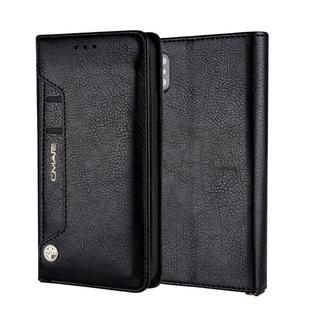 For iPhone XS / X CMai2 Kaka Series Litchi Texture Horizontal Flip Leather Case with Holder & Card Slots(Black)