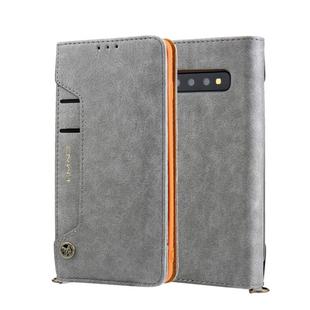 For Galaxy S10+ CMai2 Kaka Series Litchi Texture Horizontal Flip Leather Case with Holder & Card Slots(Grey)