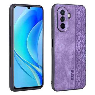 For Huawei Enjoy 50 / nova Y70 AZNS 3D Embossed Skin Feel Phone Case(Purple)