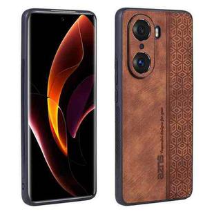 For Honor 60 Pro AZNS 3D Embossed Skin Feel Phone Case(Brown)