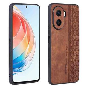 For Honor X40i AZNS 3D Embossed Skin Feel Phone Case(Brown)