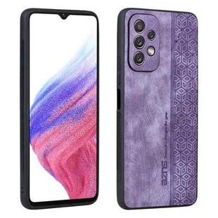For Samsung Galaxy A13 5G / A04 AZNS 3D Embossed Skin Feel Phone Case(Purple)