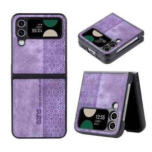 For Samsung Galaxy Z Flip3 5G AZNS 3D Embossed Skin Feel Phone Case(Purple)