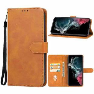 For Samsung Galaxy S23 Ultra 5G Leather Phone Case(Brown)