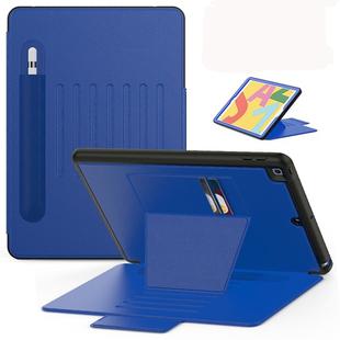 For iPad 10.2 Multifunctional Tablet PC Protective Leather Case with Bracket & Card Slots & Pen Slot & Wake-up / Sleep Function(Blue)