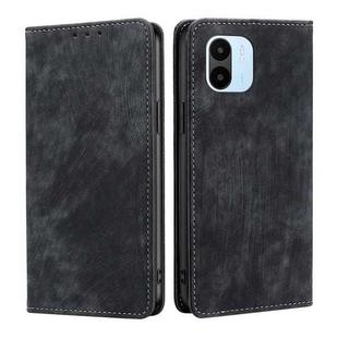 For Xiaomi Redmi A1 RFID Anti-theft Brush Magnetic Leather Phone Case(Black)