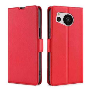 For Sharp Aquos Sense7 Ultra-thin Voltage Side Buckle Leather Phone Case(Red)