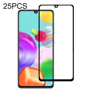25 PCS 9H Surface Hardness 2.5D Full Glue Full Screen Tempered Glass Film For Galaxy A41