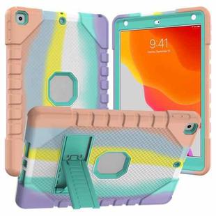 For iPad 10.2 2021 / 2020 / 2019 Silicone + PC Shockproof Protective Tablet Case(Rainbow Strip 1)