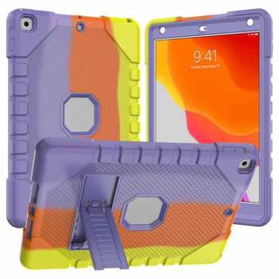For iPad 10.2 2021 / 2020 / 2019 Silicone + PC Shockproof Protective Tablet Case(Rainbow Strip 5)