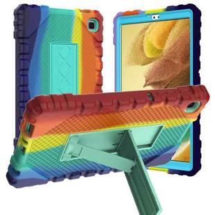 For Samsung Galaxy Tab A7 Lite Silicone + PC Shockproof Protective Tablet Case(Rainbow Strip 3)