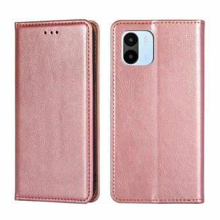 For Xiaomi Redmi A1 Gloss Oil Solid Color Magnetic Leather Phone Case(Rose Gold)