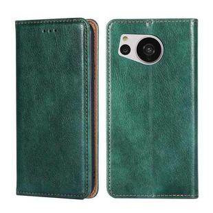For Sharp Aquos Sense7 Gloss Oil Solid Color Magnetic Leather Phone Case(Green)