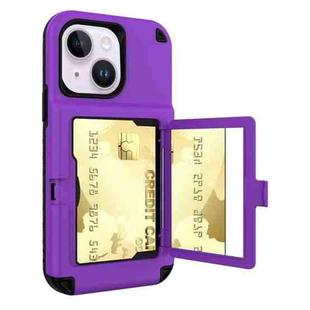 For iPhone 14 3 in 1 Shockproof PC + TPU Protective Case(Purple)