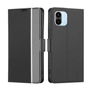 For Xiaomi Redmi A1 Twill Texture Side Button Leather Phone Case(Black)