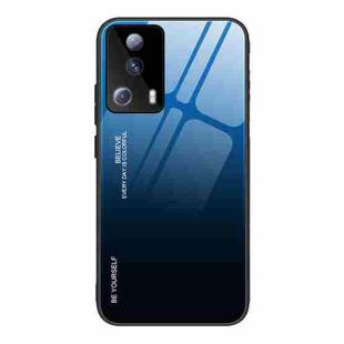 For Xiaomi Civi 2 Gradient Color Glass Phone Case(Blue Black)