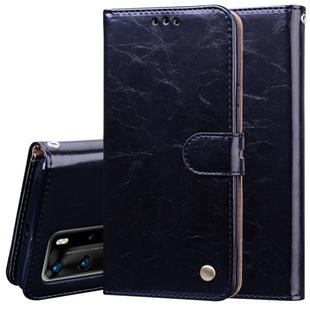 For Huawei P40 Pro Business Style Oil Wax Texture Horizontal Flip Leather Case, with Holder & Card Slots & Wallet(Black)