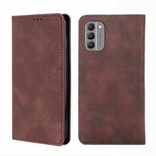 For Nokia G400 Skin Feel Magnetic Leather Phone Case(Dark Brown)