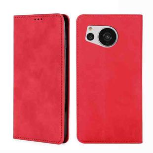For Sharp Aquos Sense7 Skin Feel Magnetic Leather Phone Case(Red)