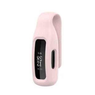 For Fitbit Inspire 3 Steel Sheet Silicone Protective Clip Case Cover(Rose Pink)