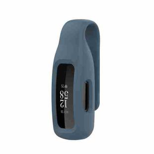 For Fitbit Inspire 3 Steel Sheet Silicone Protective Clip Case Cover(Rock Cyan)