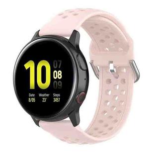 For Galaxy Watch Active2 / Active 20mm Clasp Solid Color Sport Watch Band(Pink)