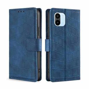 For Xiaomi Redmi A1 Skin Feel Crocodile Magnetic Clasp Leather Phone Case(Blue)