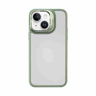 For iPhone 14 Mutural Color Holder Phone Case(Green)