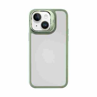 For iPhone 14 Plus Mutural Color Holder Phone Case(Green)