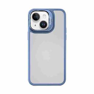 For iPhone 14 Plus Mutural Color Holder Phone Case(Sierra Blue)