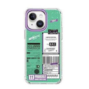 For iPhone 14 Mutural Dual-side Laminating Printed TPU Phone Case(Green)