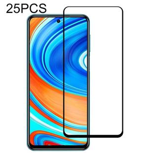 25 PCS 9H Surface Hardness 2.5D Full Glue Full Screen Tempered Glass Film For Xiaomi Redmi Note 9 Pro Max