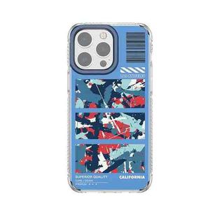 For iPhone 14 Pro Max Mutural Camouflage Series Phone Case(Blue)