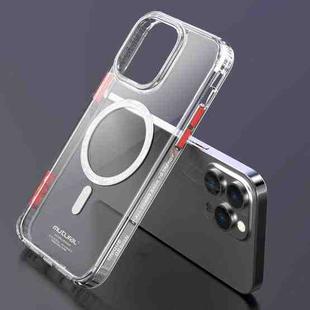 For iPhone 14 Pro Max Mutural Armour Magsafe Phone Case(Transparent White)