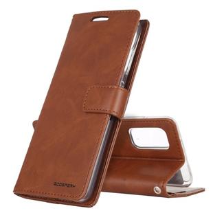 For Galaxy S20 Plus GOOSPERY BLUE MOON DIARY Crazy Horse Texture Horizontal Flip Leather Case With Bracket & Card Slot & Wallet(Dark Brown)