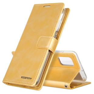For Galaxy S20 Plus GOOSPERY BLUE MOON DIARY Crazy Horse Texture Horizontal Flip Leather Case With Bracket & Card Slot & Wallet(Gold)