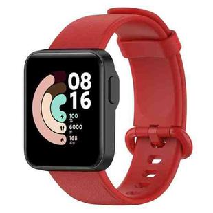 For Xiaomi MI Watch Lite / Redmi Watch Litchi Texture Leather Watch Band(Red)
