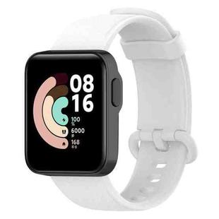 For Xiaomi MI Watch Lite / Redmi Watch Litchi Texture Leather Watch Band(White)