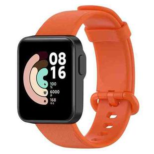 For Xiaomi MI Watch Lite / Redmi Watch Litchi Texture Leather Watch Band(Orange)