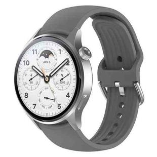 For Xiaomi Watch S1 Pro Solid Color Silicone Watch Band(Grey)