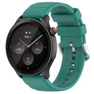 For Amazfit GTR 4 22mm Silicone Watch Band(Pine Green)